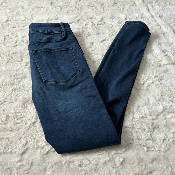 Good American Denim - Good American Women's Size 6/28 Blue Good Waist Velvet Side Skinny Jeans